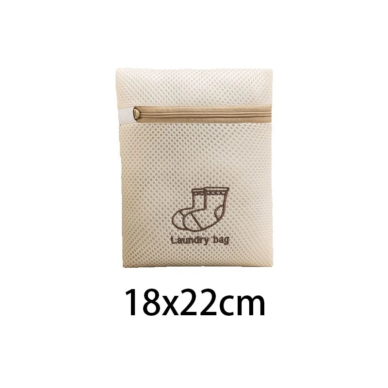 Mesh Laundry Bag Embroidery Letter Washing Bags for Washing Machines Dirty Clothes Storage Basket Bra Organizer Anti-Deformation